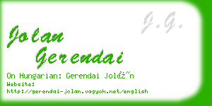 jolan gerendai business card